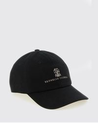 Brunello Cucinelli - Cotton Baseball Cap With Embroidered Logo - Lyst
