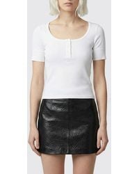 Courreges - Courr&Egrave	Ges Cotton T-Shirt With Logo - Lyst
