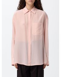 Tela - Silk-Blend Shirt With Dropped Shoulders And A Concealed Placket - Lyst