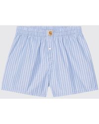 Carhartt - Striped Pure Cotton Boxer Shorts With Logo Waistband - Lyst