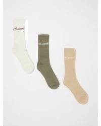 Polo Ralph Lauren - Set Of 3 Pairs Of Ribbed Stretch-Cotton Socks With Jacquard Logo - Lyst