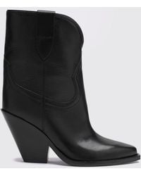 Isabel Marant - Leyane Suede Western Boots With High Heel - Lyst