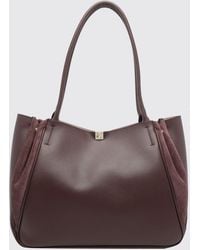 Coccinelle - Pansy Suede And Smooth Leather Shoulder Bag With Double Handle - Lyst