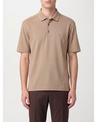 ZEGNA - Cotton Polo Shirt With Logo - Lyst