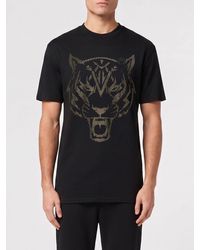 Philipp Plein - Cotton T-Shirt With Rhinestones - Lyst