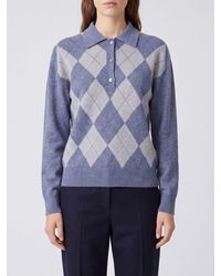Rohe - Argyle Long-Sleeved Knit Polo - Lyst