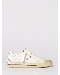 Crime London - Recut Canvas And Used Leather Sneakers - Lyst