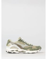 Mizuno - Wave Rider 10 Suede And Mesh Sneakers - Lyst