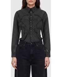 Junya Watanabe - Slim Fit Polka Dot Crêpe Shirt With Ruffles - Lyst