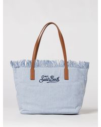 MC2 Saint Barth - Cotton Bag With Embroidered Logo - Lyst