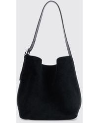 TOTEME - Suede Calfskin Shoulder Bag With Adjustable Handle - Lyst