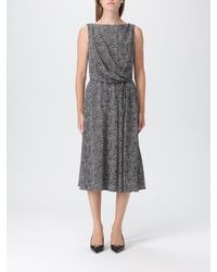 Dolce & Gabbana - Dolce & Gabbana Chevron Print Heavy Crepe Cocktail Dress - Lyst