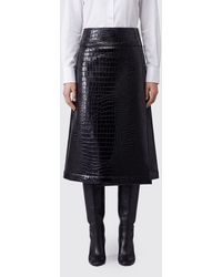 Sportmax - High-Waisted A-Line Midi Skirt - Lyst