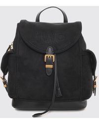 Liu Jo - Faux Leather Backpack With Flap Closure And Logo Charm - Lyst
