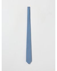 Luigi Borrelli Napoli - Pure Silk Tie With Graphic Print And Applied Logo - Lyst