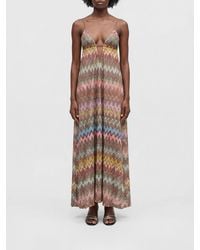 Missoni - Long Lurex Viscose Blend Dress - Lyst