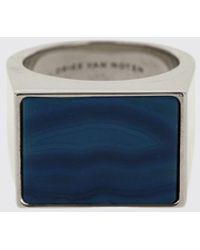 Dries Van Noten - Brass Ring With Rectangular-Cut Natural Stone - Lyst