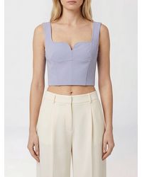 Elisabetta Franchi - Polyester Corset Crop Top - Lyst