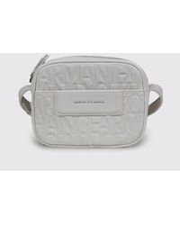 ARMANI EXCHANGE - Grained Synthetic Leather Bag With Embossed Logo - Lyst