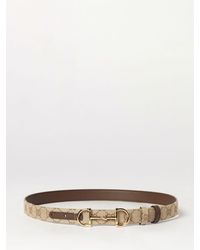 Gucci - Horsebit Reversible Leather And Monogram Fabric Belt - Lyst