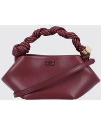 Ganni - Mini Bou Recycled Leather Handbag With Braided Handle - Lyst