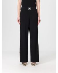 Elisabetta Franchi - Viscose Knit Palazzo Trousers - Lyst
