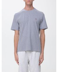 Brunello Cucinelli - Cotton Crew-Neck T-Shirt With Contrast Logo - Lyst