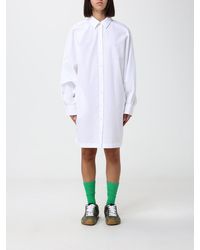 Loewe - Cotton Mini Shirt Dress With Dropped Shoulders - Lyst