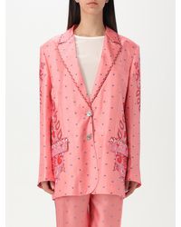 Etro - Jacke Aus Seidentwill Mit Pegaso-Knöpfen, Damen, Größe - Lyst