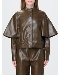 Twinset - Short Faux Leather Jacket With Mandarin Collar - Lyst