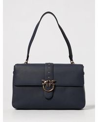 Pinko - Love One Extra Slouchy Grained Leather Bag - Lyst