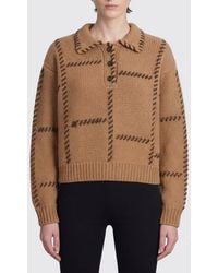 FRAME - Wool And Cashmere Knit Polo Shirt With Stitching - Lyst