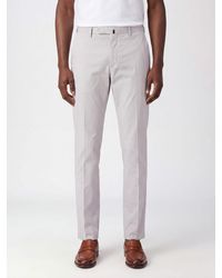 Incotex - Slim Fit Stretch Cotton Chino Trousers With Off-Centre Closure - Lyst