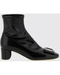 Roger Vivier - Belle Vivier Stiefeletten Aus Naplak Mit Ikonischer Schnalle - Lyst