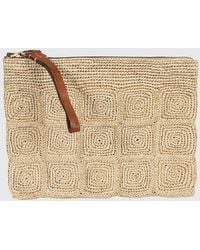 IBELIV - Tanala Crochet Raffia Clutch - Lyst