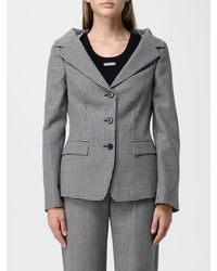 McQueen - Checkered Wool Single-Breasted Short Blazer With Peak Lapels - Lyst