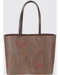 Etro - Essential Paisley Print Coated Cotton Tote Bag With Pegaso Logo - Lyst