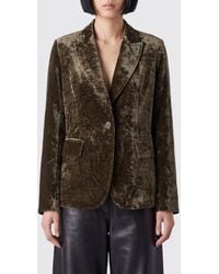 Uma Wang - Cropped Single-Breasted Velvet Blazer With A Classic Collar - Lyst