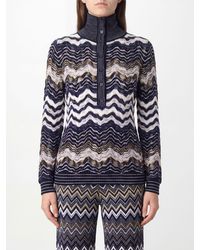 Missoni - Pull À Col Roulé Coupe Slim En Laine À Motif Zigzag Multicolore - Lyst