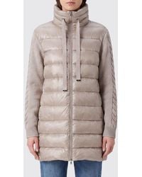 Herno - Long Nylon And Knit Puffer Coat With High Neck And Down Padding - Lyst
