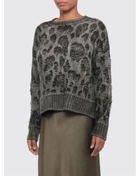 Avant Toi - Animal Print Crewneck Sweater - Lyst