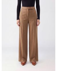 Max Mara - High-Waisted Wide-Leg Palazzo Trousers - Lyst