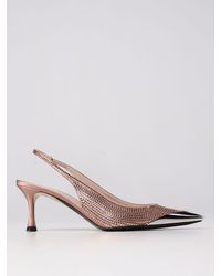 N°21 - Slingback in raso con strass all over - Lyst