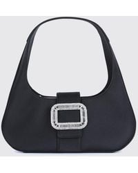 Roger Vivier - Pilgrim Satin Shoulder Bag With Jewel Buckle - Lyst