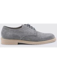 Brunello Cucinelli - Suede Derby Shoes - Lyst