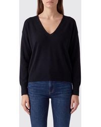 Roberto Collina - Merino Wool And Cashmere V-Neck Jumper With Dropped Shoulders - Lyst