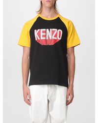 KENZO - T-shirt in cotone con stampa logo - Lyst