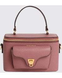 Coccinelle - Beat Generation Small Grained Leather Shoulder Bag With Top Handle - Lyst