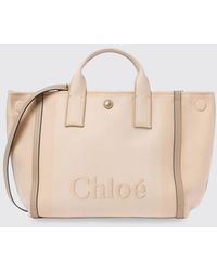 Chloé - Chlo&Eacute Carry Große Baumwoll Canvas Tasche - Lyst