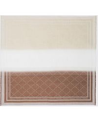Twinset - Striped Viscose Scarf With Jacquard Logo - Lyst
